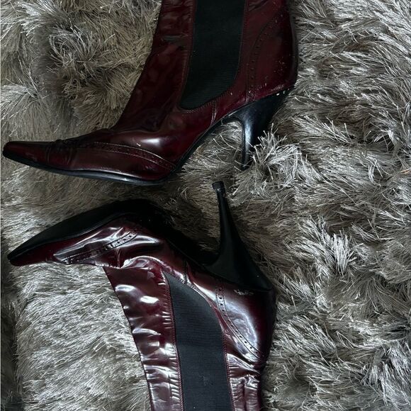 Dolce Gabbana Anguilla pointy heels stiletto booties stretch boots ankle shoes - Picture 7 of 11